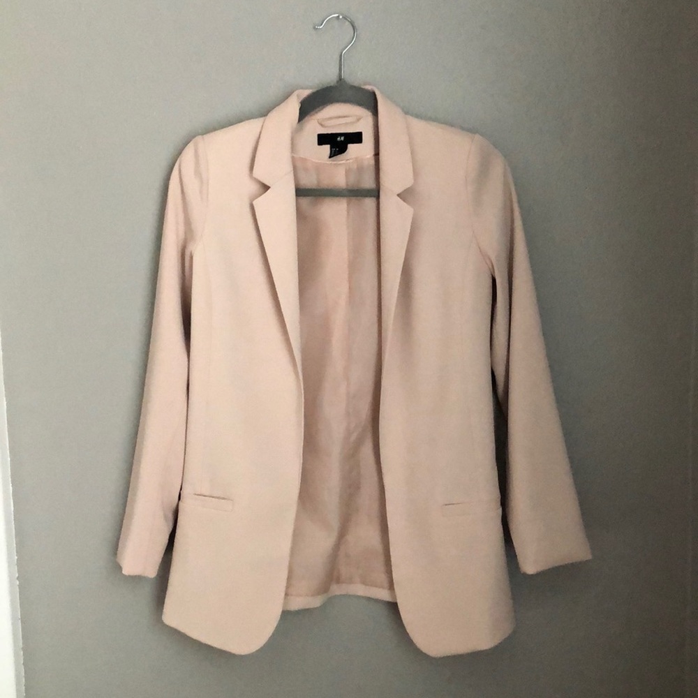 H&M Blush Open-Front Blazer